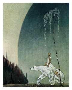 Fairytale & Folklore Framed Poster - Kay Nielsen East of the Sun West of the Moon, white bear, 8X10