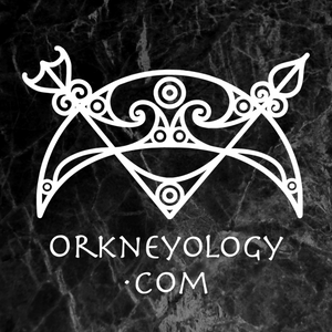 Neck Gaiter Mask - Orkneyology Pictish Symbol Logo, Black & White