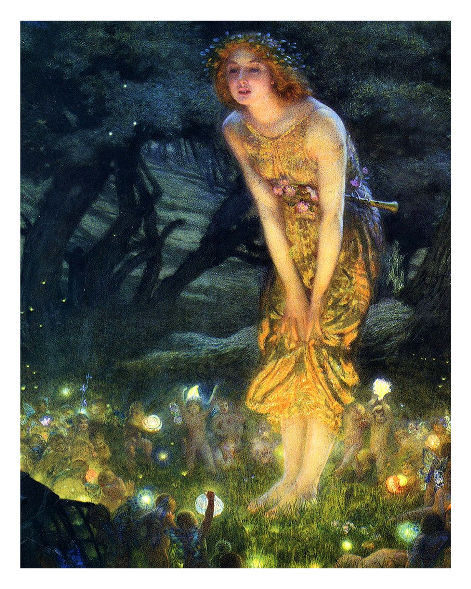 Fairytale & Folklore Poster - Edward Robert Hughes, Midsummer Eve, 8X10