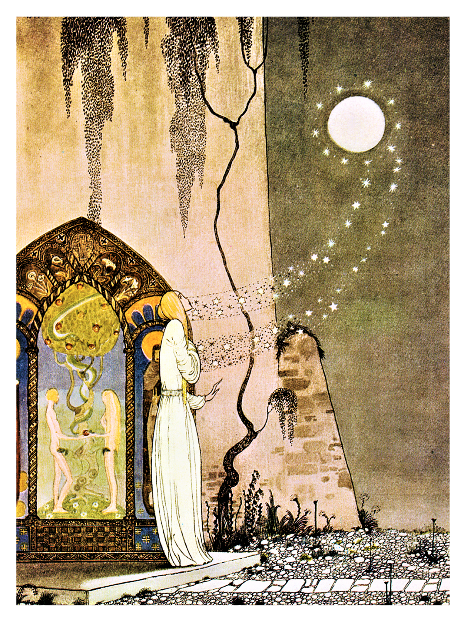 Fairytale & Folklore Poster - Kay Nielsen, The Lassie and her Godmother, 12X16