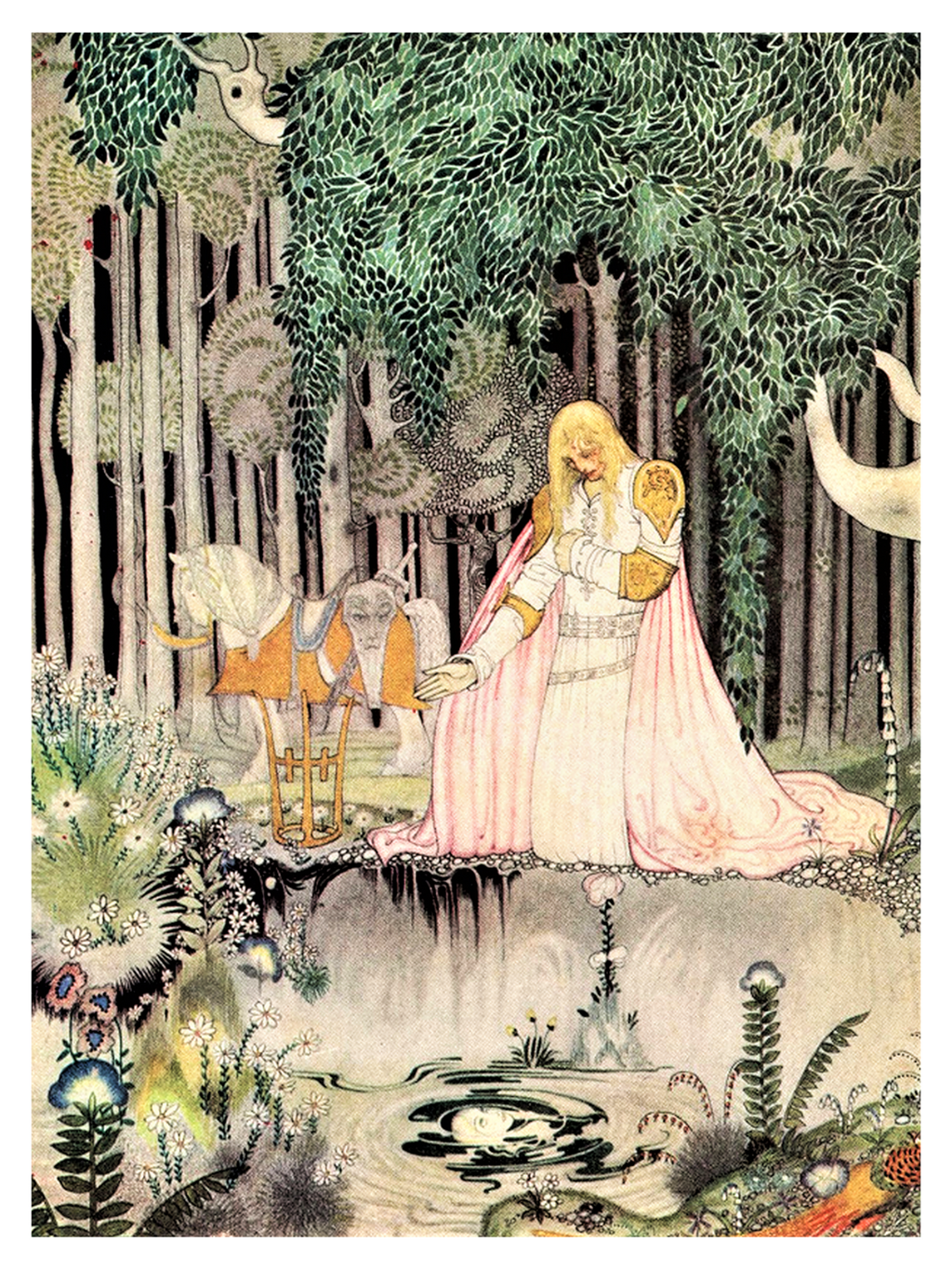 Kay Nielsen folklore illustration folklore poster is from a story called The Lassie and her Godmother