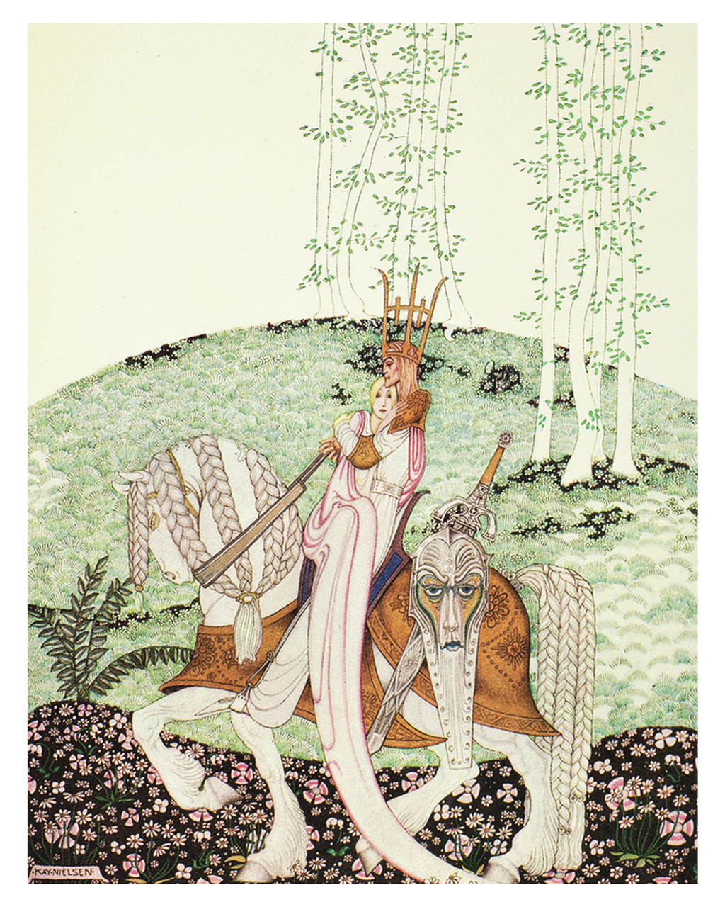 This Kay Nielsen folklore poster comes from a story called The Lassie and her Godmother. 