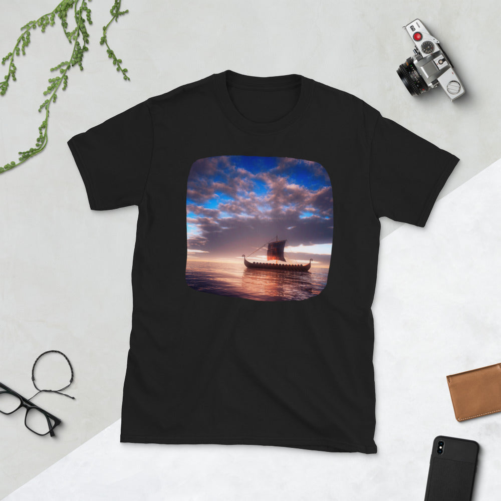 Viking Tee - Longship Sailing into the Unknown