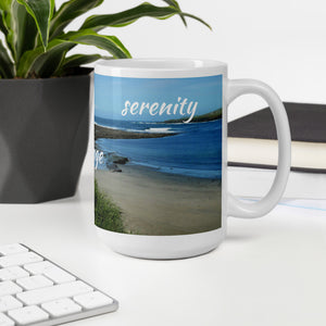 Island Time Mug - Serenity/courage/wisdom, Skara Brae beach
