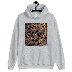 Viking Unisex Hoodie - Stave Church Carving Detail