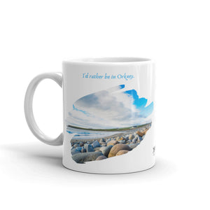 Orkney Islands Mug - "I'd rather be in Orkney" Beach Scene